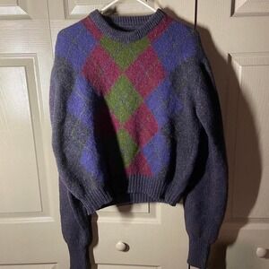 plaid sweater sweatervest size XL good condition  preppy